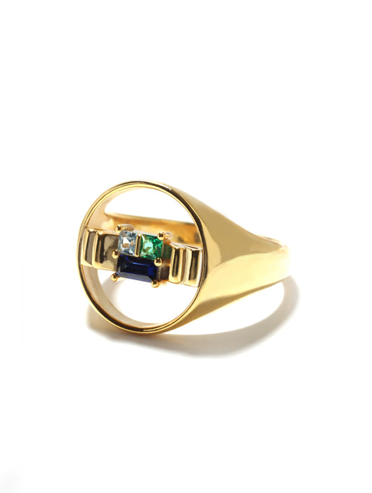 Still Ribbon Mind No. 1 — Blue Sapphire Solid Gold Ring