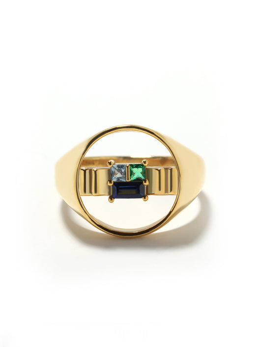 Still Ribbon Mind No. 1 — Blue Sapphire Solid Gold Ring