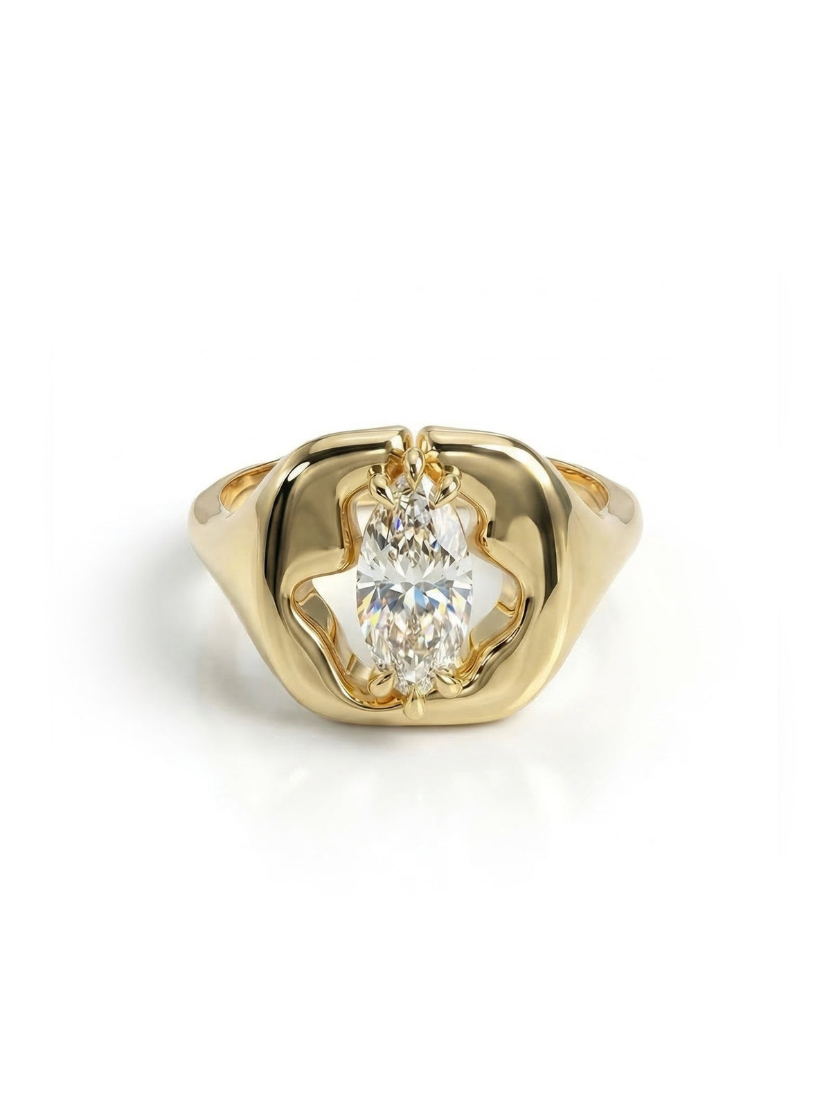 The Abstract No.6 - Soulgaze White Diamond Ring