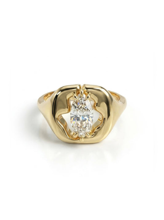 The Abstract No.6 - Soulgaze White Diamond Ring