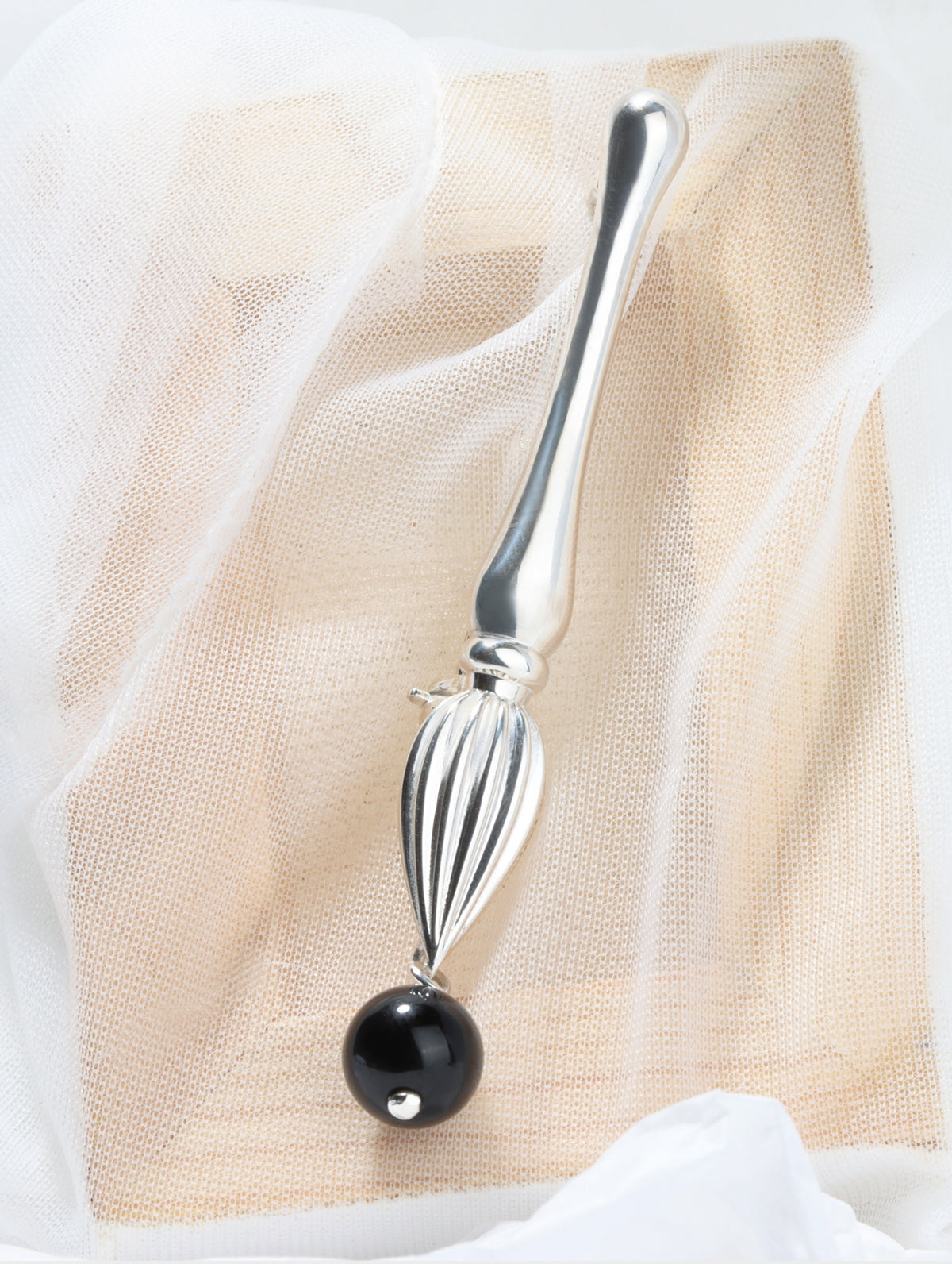 Atelier Brush No.2 - Black Onyx Brooch