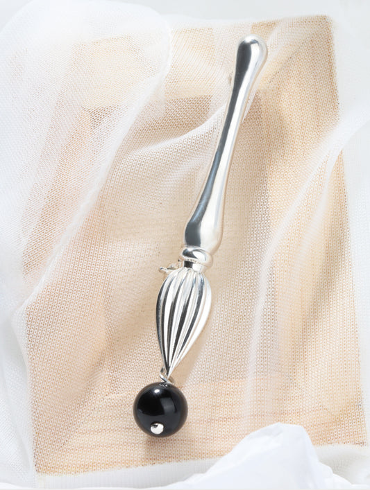 Atelier Brush No.2 - Black Onyx Brooch
